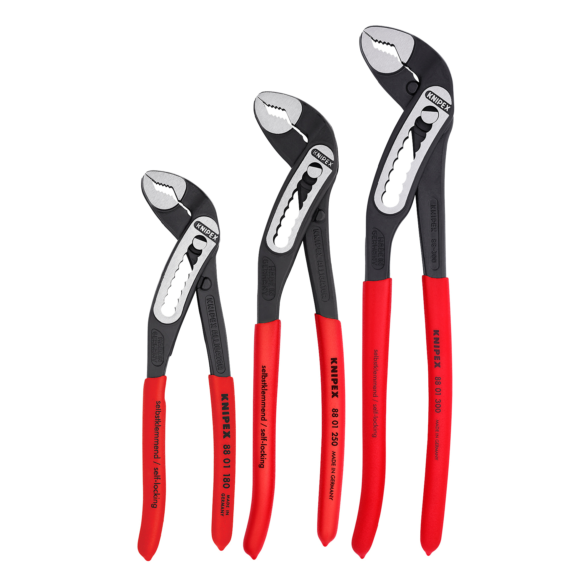 KNIPEX Alligator®, Alligator Pliers Set, 3 Pc (7.25 10 12), Pieces (qty.) 3 Material Steel, Model# 00 20 07 US1